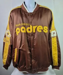 San Diego Padres All Star 1978 Brown Satin Jacket