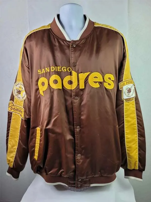 San Diego Padres All Star 1978 Brown Satin Jacket San Diego Padres All Star 1978 Brown Satin Jacket