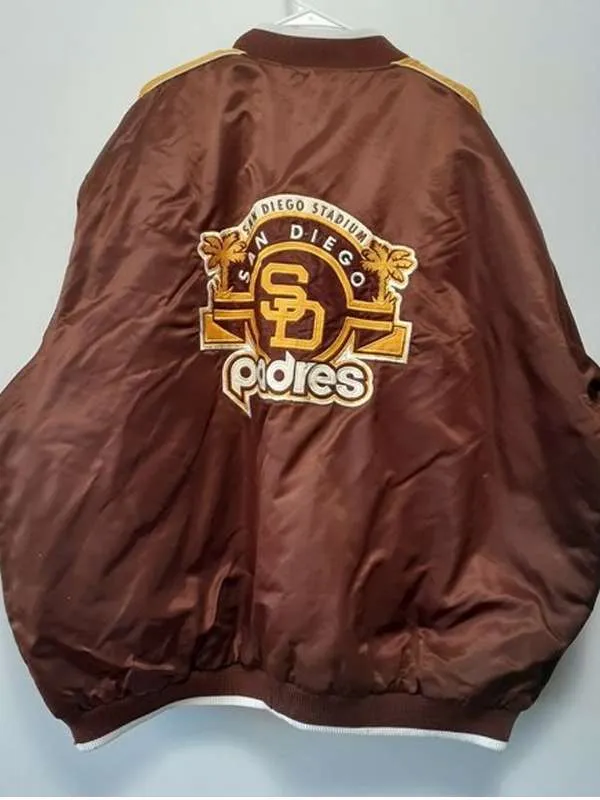 San Diego Padres All Star 1978 Brown Satin Jacket San Diego Padres All Star 1978 Brown Satin Jacket