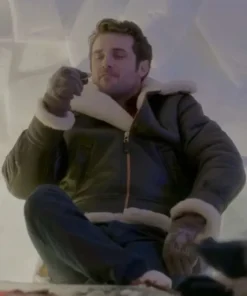 Beau Mirchoff The Finnish Line 2024 Black Leather Jacket