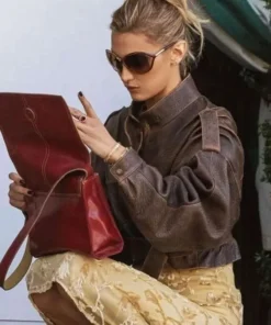 LA Bella Hadid Brown Cropped Jacket