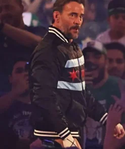 Night of Champions 2025 CM Punk Black Varsity Jacket