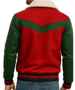Red and Green Christmas Varsity Jacket