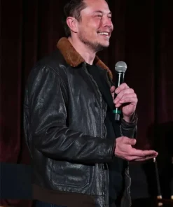 Elon Musk Brown Flight Leather Jacket