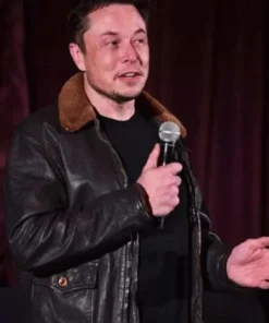 Elon Musk Brown Flight Leather Jacket