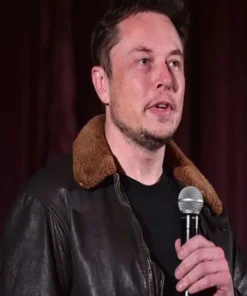 Elon Musk Brown Flight Leather Jacket