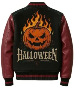 Fire Pumpkin Varsity Jacket