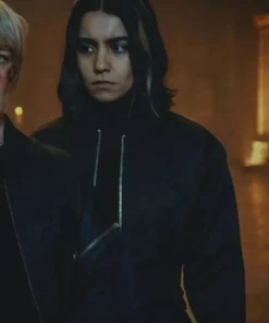 Lina El Arabi Furies Black Bomber Jacket