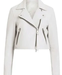 Maia Jae Gen V White Leather Jacket
