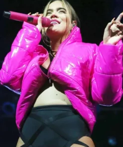 Karol G Pink Puffer Jacket