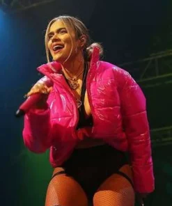 Karol G Pink Puffer Jacket