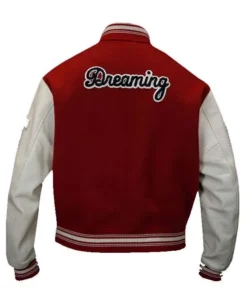 Pop Smoke Dreaming Red Varsity Jacket