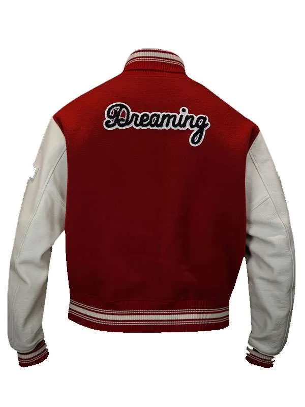Pop Smoke Dreaming Red Varsity Jacket Pop Smoke Dreaming Red Varsity Jacket