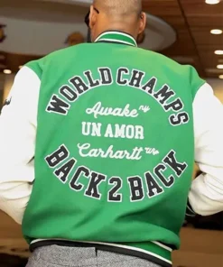 LeBron James Green And White Bomber Jacket