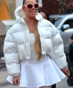 Mariah Carey Aspen 2023 White Jacket