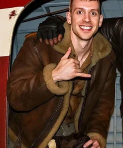 George Somner Afterburn 2025 Brown Leather Jacket