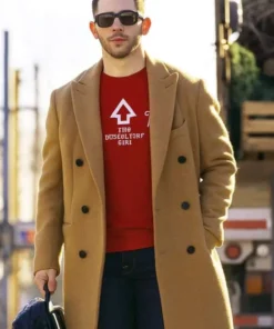 Nick Jonas A Very Jonas Christmas Brown Long Coat