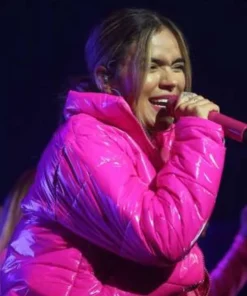 Karol G Pink Puffer Jacket