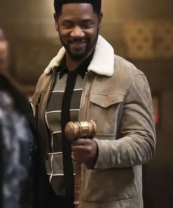 Tory Kittles The Equalizer S05 Suede Leather Jacket