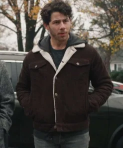 Nick Jonas The Good Half 2024 Brown Shearling Jacket