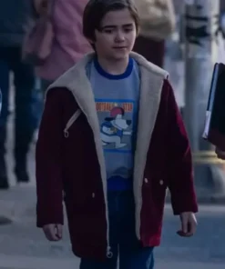 Benny Cobb The Penguin Red Shearling Jacket