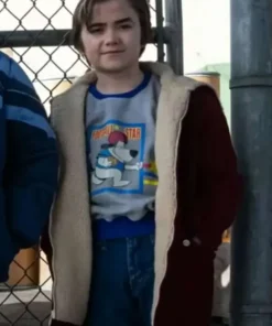 Benny Cobb The Penguin Red Shearling Jacket