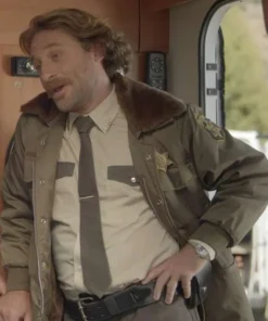 Griff Under the Vines Shearling Bomber Jacket