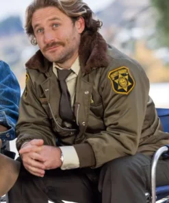 Griff Under the Vines Shearling Bomber Jacket