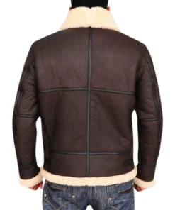 Men B3 Shearling Brown Leather Jacket