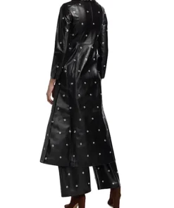 Selena Gomez Black leather Coat Only Murders In The Building