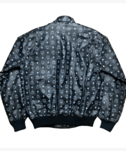 80s Monogram Leather Black Jacket