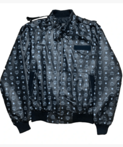 80s Monogram Leather Black Jacket