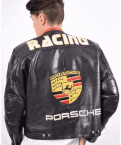 930 Turbo Black Leather Porsche Jacket