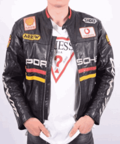930 Turbo Black Leather Porsche Jacket