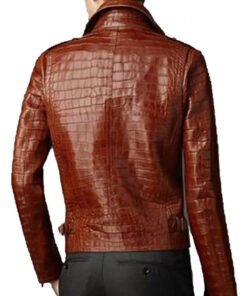Biker Croc Alligator Leather Jacket