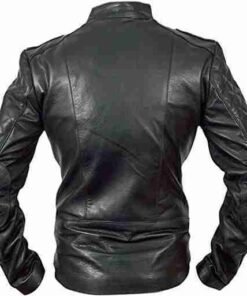 Mens Brando Style Slim-Fit Biker Jacket