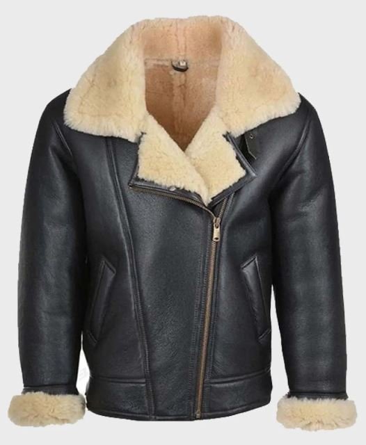 Mens Shearling Black Leather Jacket Mens Shearling Black Leather Jacket