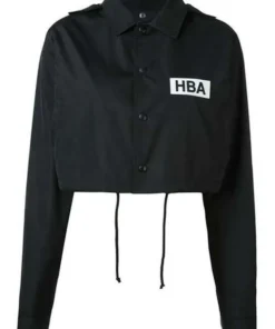 Emily In Paris HBA Logo Cropped Black Jacket