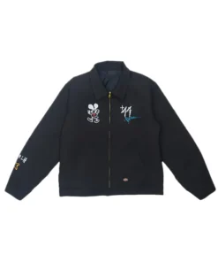 Hamilton Crew Steadman Stars Quilted Black Jacket