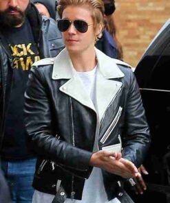 Justin Bieber Elegant Brando Style Biker Jacket