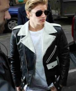 Justin Bieber Elegant Brando Style Biker Jacket