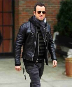 Justin Theroux Biker Style Leather Jacket