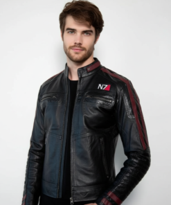 Commander Shepard N7 Leather Jacket Men’s