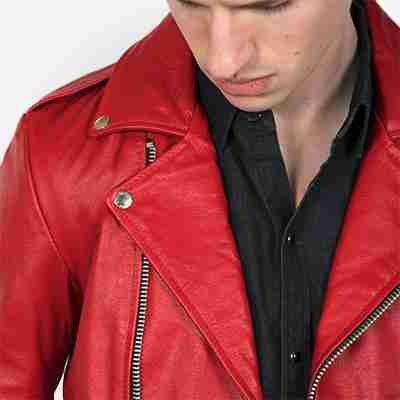 Mens-Brando-Style-Red-Leather-Biker-Jacket02 Men’s Brando Style Red Biker Jacket