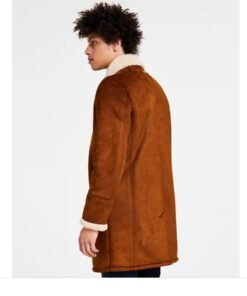 Guess men’s faux shearling overcoat