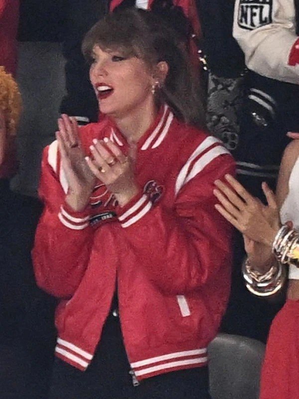 Super Bowl 2024 Taylor Swift Chiefs Jacket Super Bowl 2024 Taylor Swift Chiefs Jacket