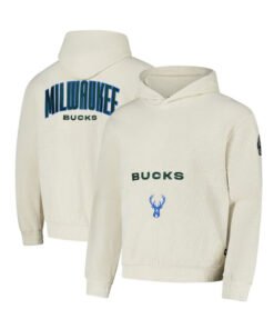 Unisex Milwaukee Bucks Cream Corduroy Hoodie