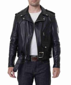 Mens Classic Motorcycle Jacket