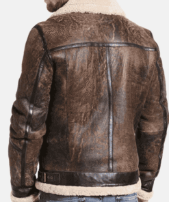 Fancher Mens Brown Aviator Jacket