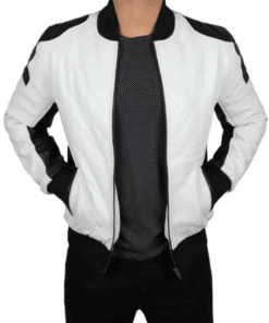 Joliet White Bomber Jacket